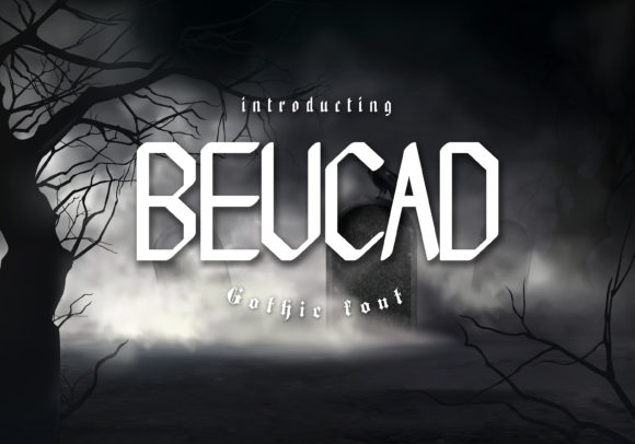 Beucad: A Unique Geometric Display Font for Creative Campaigns