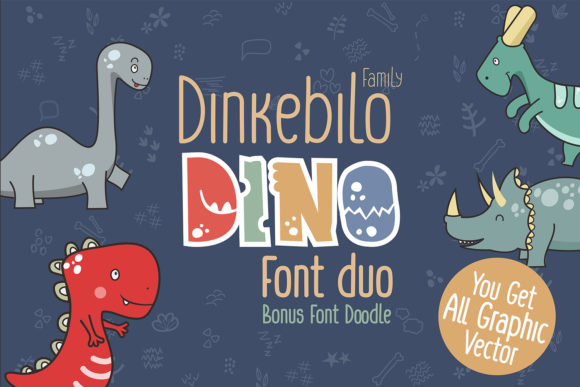 Charming Dinkebilo Dino Font for Crafters and Creators