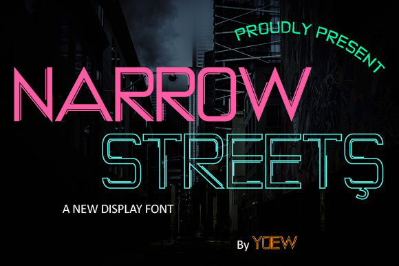 Discover the Charm of Narrow Streets: A Clean and Simple Font