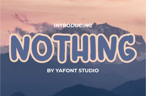 Exploring Nothing: A Versatile Display Font