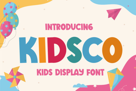 Kidsco: A Bold and Thick Display Font for Children's Designs