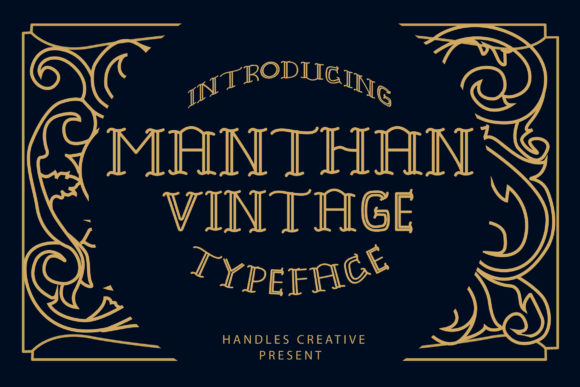 Manthan: A Vintage Display Font for Elegant Web Design