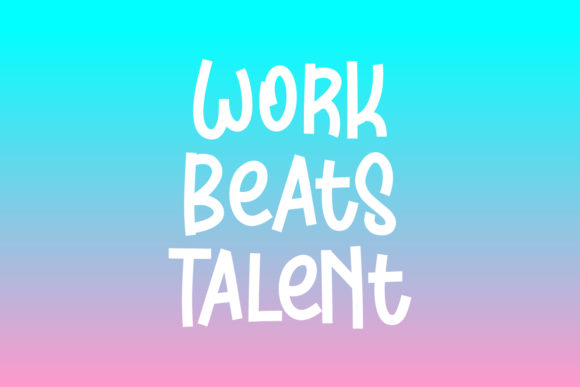 Work Beats Talent: A Versatile Font for Creative Branding